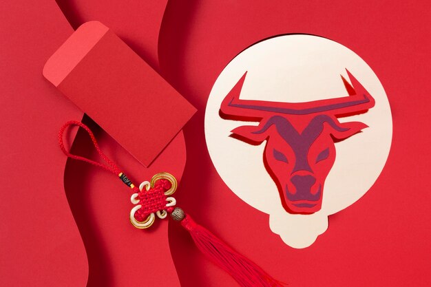 chinese new year with ox concept
