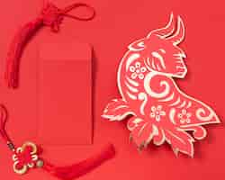 Free photo chinese new year with ox concept