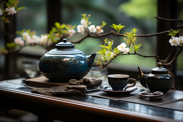 Free photo chinese oriental tea set