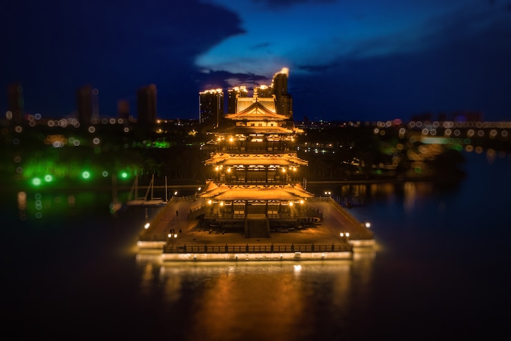 無料Photo 中国の公園の夜