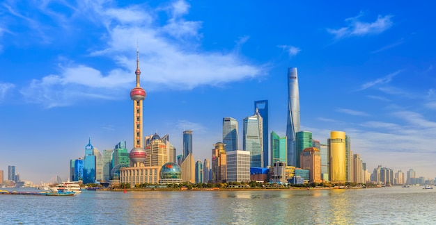 중국 탑 금융 획기적인 마천루 아름 다운