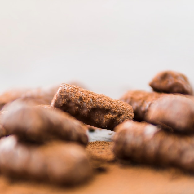 Chocolate bars with cocoa crumbs