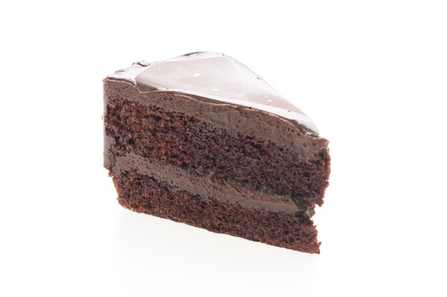 고립 된 초콜릿 케이크