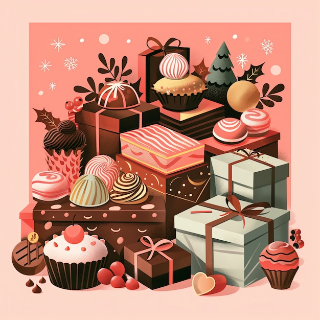 Free photo chocolate cartoon illustration