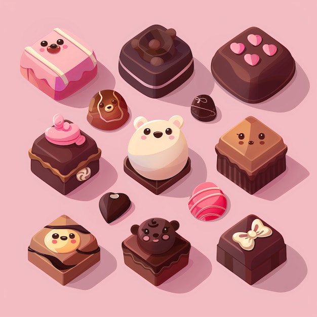 Free photo chocolate cartoon illustration