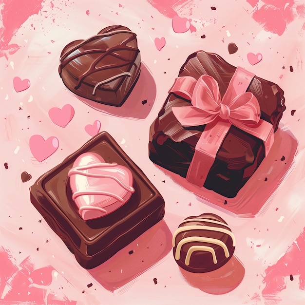 Foto gratuita chocolate cartoon illustration