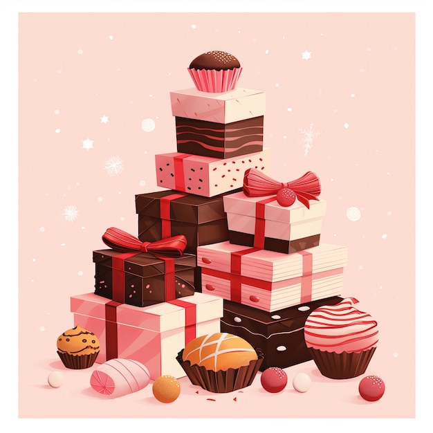 Foto gratuita chocolate cartoon illustration