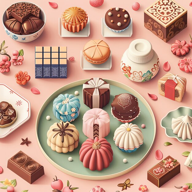 Foto gratuita illustrazione di cartoni animati al cioccolato