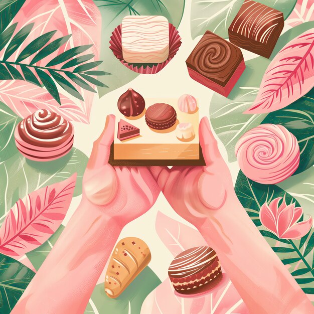 Chocolate cartoon illustration