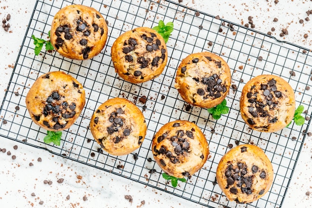 Free photo chocolate chip muffin