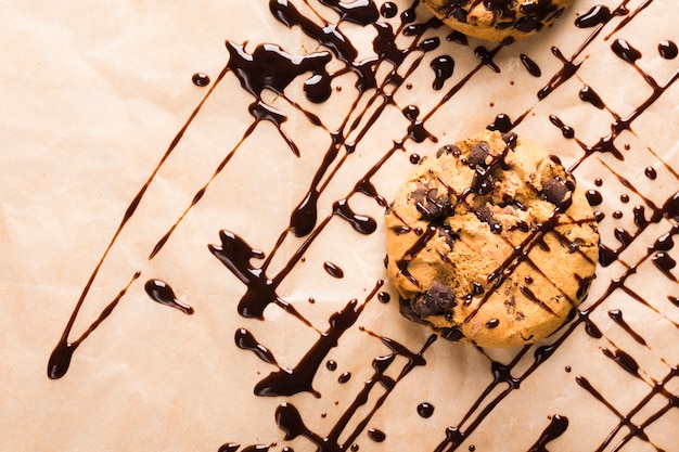 Free photo chocolate cookies