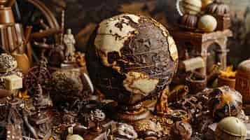 Free photo chocolate fantasy world ball