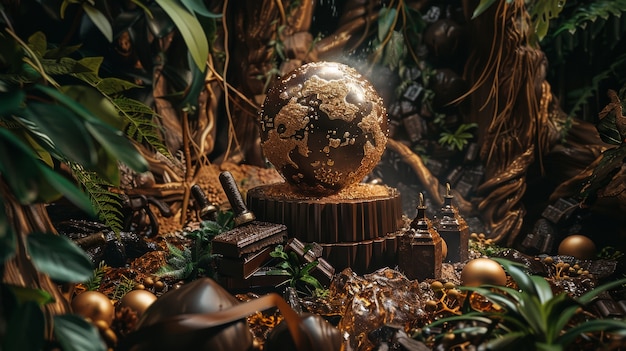 Foto gratuita chocolate fantasy world ball