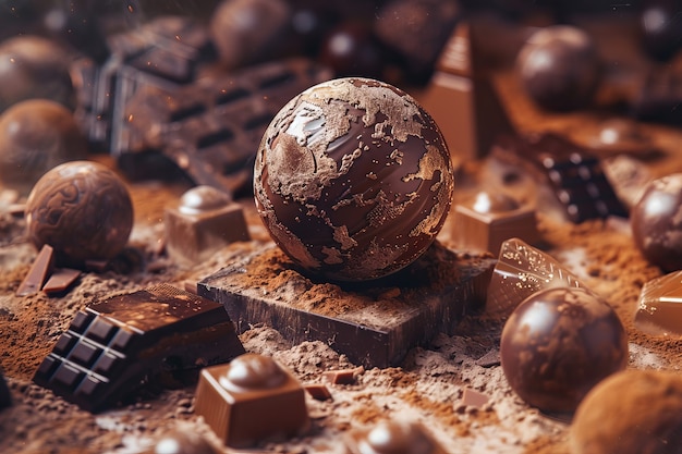 무료 사진 chocolate fantasy world ball