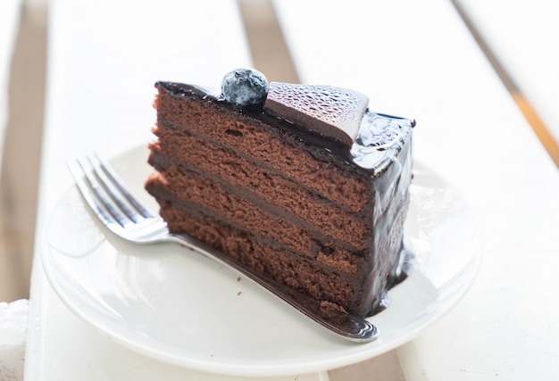 Free photo chocolate fudge cake