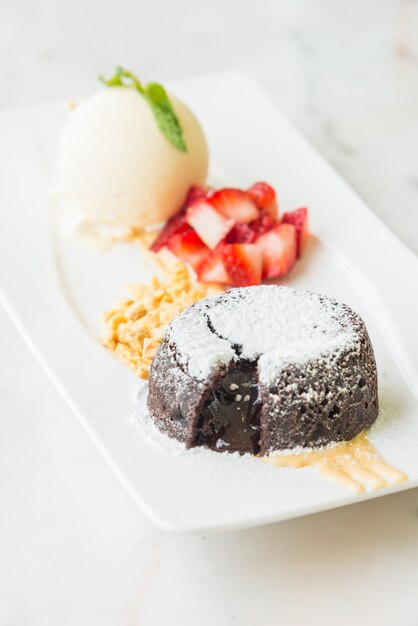 Chocolate lava dessert