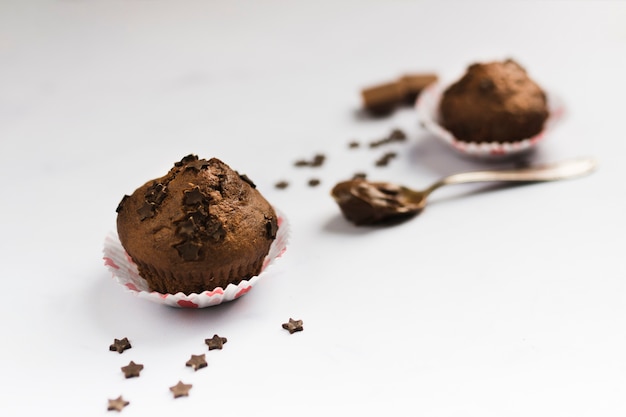 Free photo chocolate muffins