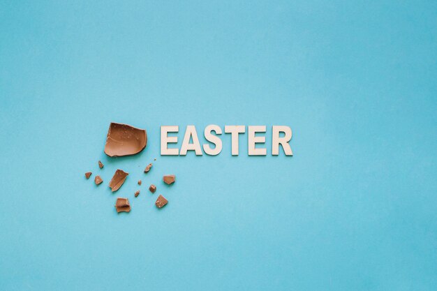 Chocolate near Easter writing