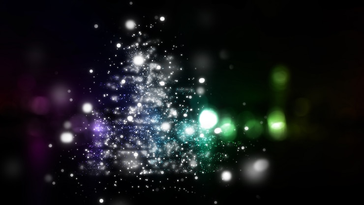 Free Photo christmas abstract background of bright lights