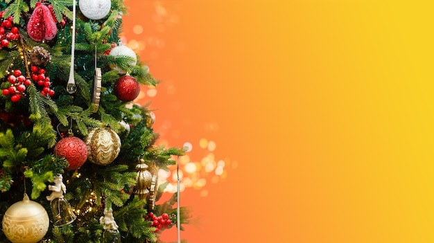 Бесплатное фото Рождественские и новогодние украшения. безделушка на елке.