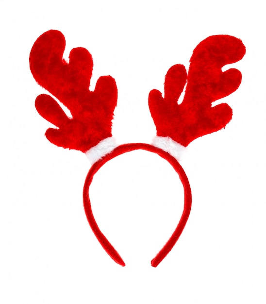 Christmas antlers of deer isolated on white background