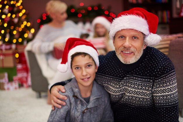 Foto gratuita natale come il tempo riservato alla famiglia