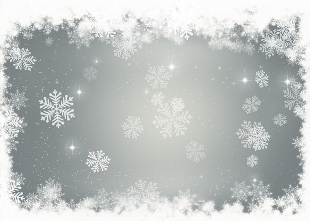 Christmas background of decorative snowflakes