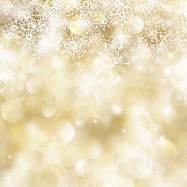 Christmas background of falling snowflakes