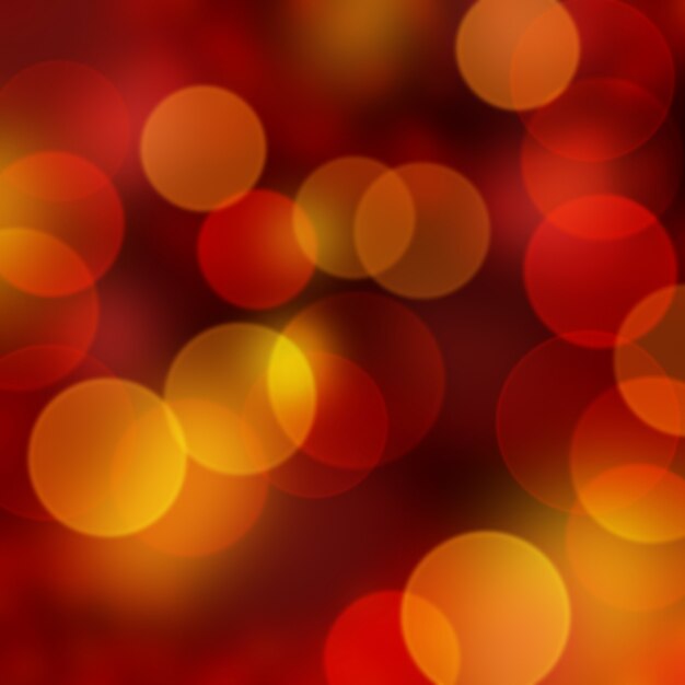 Christmas background of red and gold bokeh lights