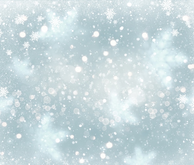 Free photo christmas background with falling snowflakes design