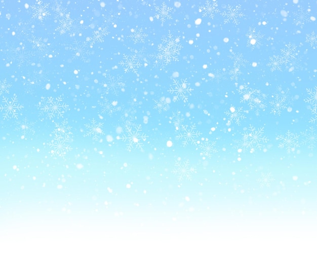 Christmas background with falling snowflakes