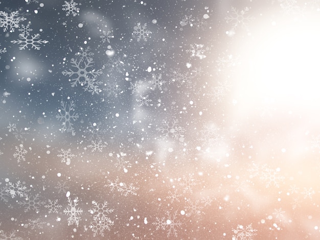雪のデザインとクリスマスの背景
