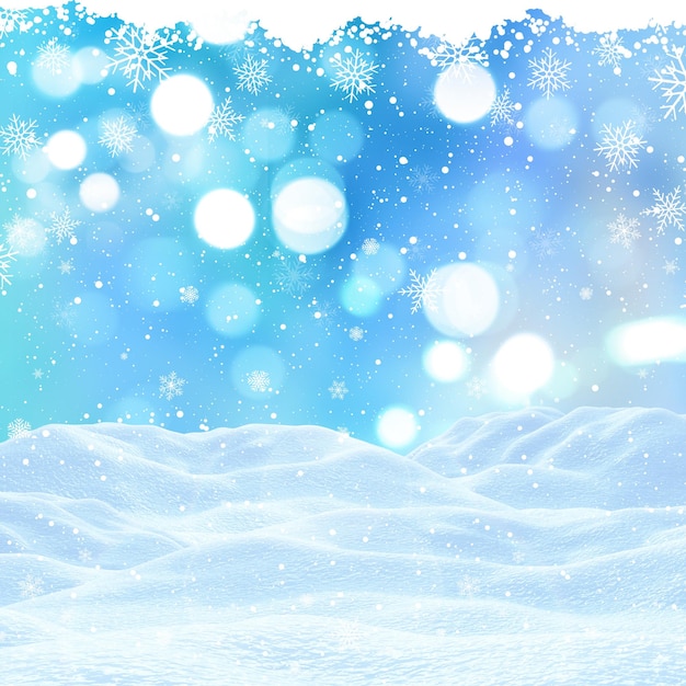 Free photo christmas background with a snowy landscape