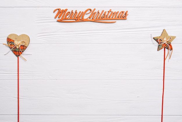 Free photo christmas background with two sticks