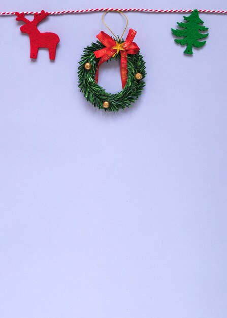 Christmas background with wreath