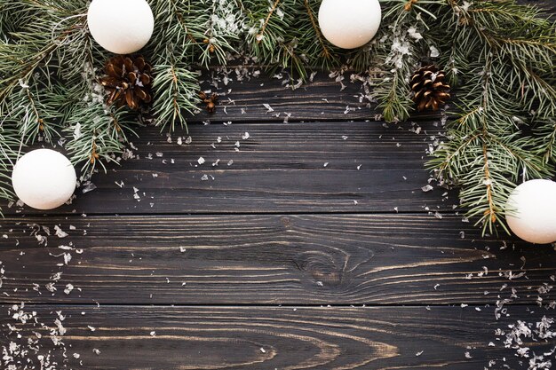 木製の質感のクリスマスの背景