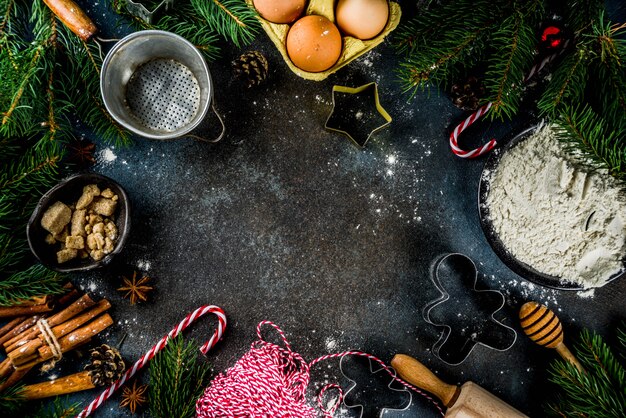 Premium Photo | Christmas baking background