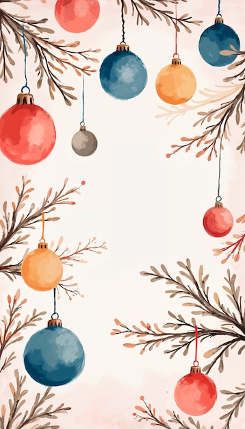 christmas bauble background illustration
