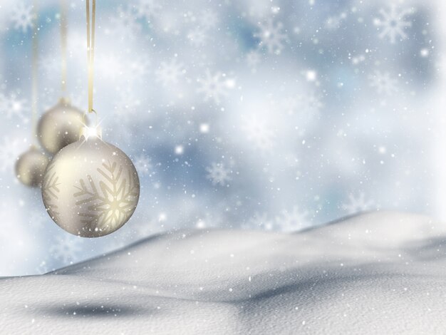 Christmas bauble background