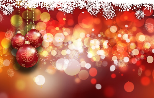 Free photo christmas baubles background