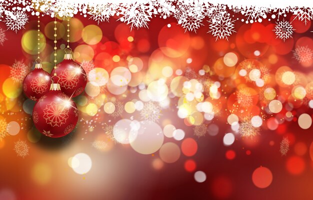 Christmas baubles background