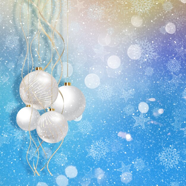 Christmas baubles background