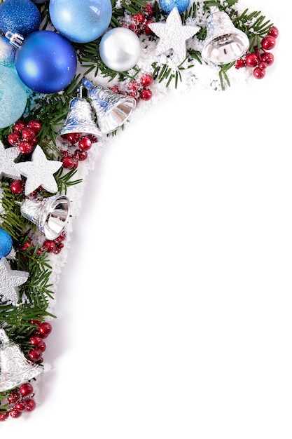 Free photo christmas border with balls