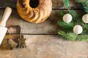 Foto gratuita decorazione della torta di natale