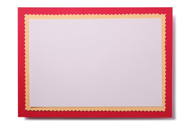 Christmas card with red border