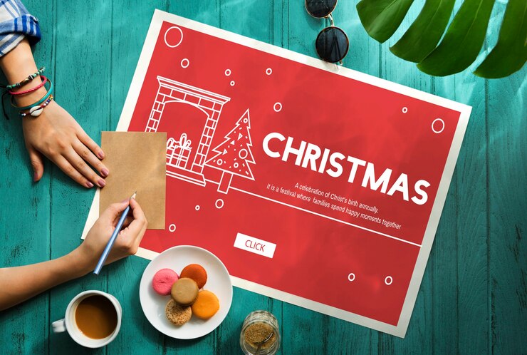 無料Photo クリスマスのお祝いの楽しみのグラフィックコンセプト