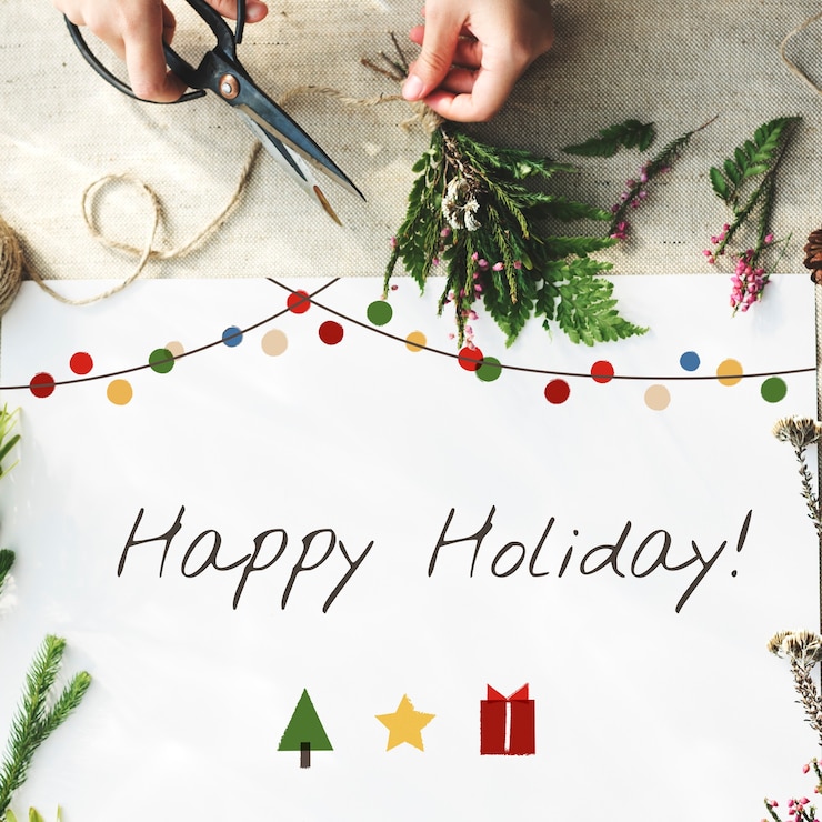無料Photo クリスマスのお祝いパーティーのクリスマスコンセプト