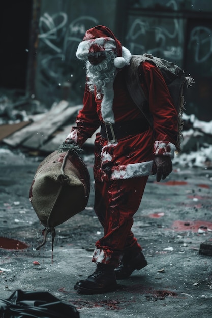 無料写真 恐ろしい設定で暗いスタイルのクリスマス祝いのシーン