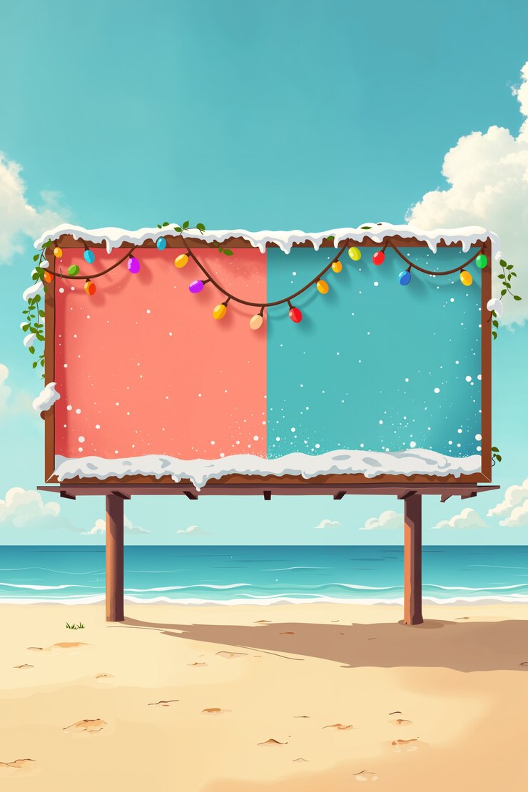 無料Photo 夏と冬のクリスマス祝い