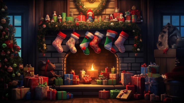 Free Photo christmas celebration with decorated interior